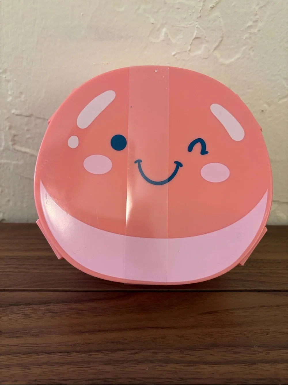 Cute 3 Compartment Pink Crab Snack Box